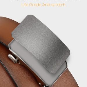 CHAOREN Automatik Gürtel Herren, Ledergürtel Ratsche für Herren Business Anzug, 35mm Breit Gürtel, Größe Angepasst 10