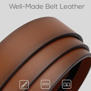 CHAOREN Automatik Gürtel Herren, Ledergürtel Ratsche für Herren Business Anzug, 35mm Breit Gürtel, Größe Angepasst 12