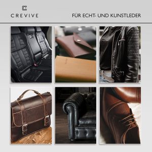 CREVIVE Leder Reparatur Set Cognac 300 ml - Lederpflege Auto - Lederreparatur Sofa - Autositz Reparatur 13