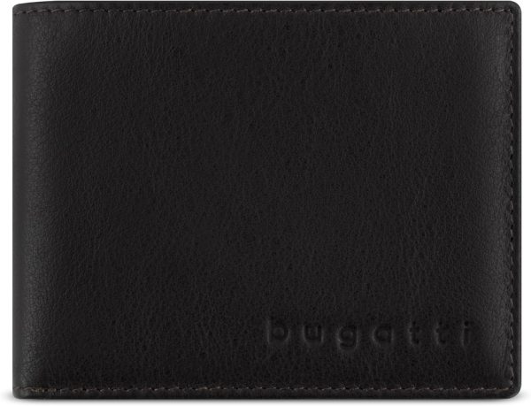 bugatti Lima Mini Geldbörse für Herren aus Leder, kleines Portemonnaie Querformat, Braun 1