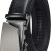 LAKIDAY Gürtel Herren, Ratsche Automatikschließe Gürtel für Herren Business Anzug, Ledergürtel, 35mm Gürtel, Größe Einstellbar 22