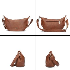 Zwei Damen Handtasche Mademoiselle.M M70 Moon-Bag 4 Liter Trend-Tasche in Halbmond-Form vielseitig als Bauchtasche Crossbody-Bag Abendtasche Umhängetasche zu tragen 10