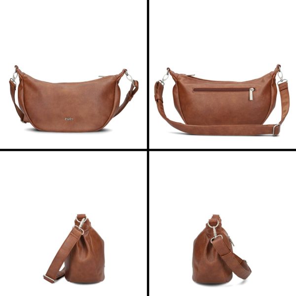 Zwei Damen Handtasche Mademoiselle.M M70 Moon-Bag 4 Liter Trend-Tasche in Halbmond-Form vielseitig als Bauchtasche Crossbody-Bag Abendtasche Umhängetasche zu tragen 3