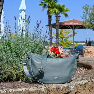 Zwei Damen Handtasche Mademoiselle.M M70 Moon-Bag 4 Liter Trend-Tasche in Halbmond-Form vielseitig als Bauchtasche Crossbody-Bag Abendtasche Umhängetasche zu tragen 22