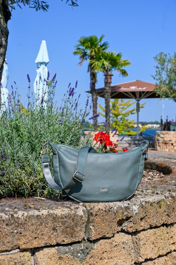 Zwei Damen Handtasche Mademoiselle.M M70 Moon-Bag 4 Liter Trend-Tasche in Halbmond-Form vielseitig als Bauchtasche Crossbody-Bag Abendtasche Umhängetasche zu tragen 8