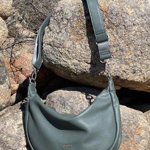 Zwei Damen Handtasche Mademoiselle.M M70 Moon-Bag 4 Liter Trend-Tasche in Halbmond-Form vielseitig als Bauchtasche Crossbody-Bag Abendtasche Umhängetasche zu tragen 24
