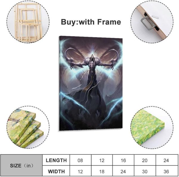 Quem Game Diablo Martell Poster, dekoratives Gemälde, Leinwand, Wandposter und Kunstdruck, moderne Familienschlafzimmer-Dekoration, Poster, 60 x 90 cm 2