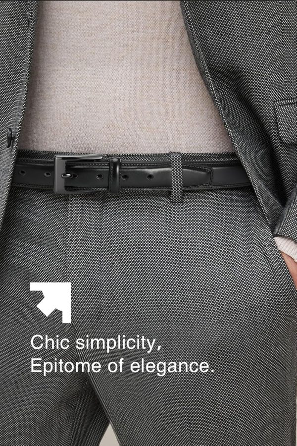 CHAOREN Ledergürtel Herren, Gürtel Herren Leder 30mm für Business und formelle Anlässe, Anzuggürtel Herren perfekter Begleiter zu Männer Businessschuhe 4