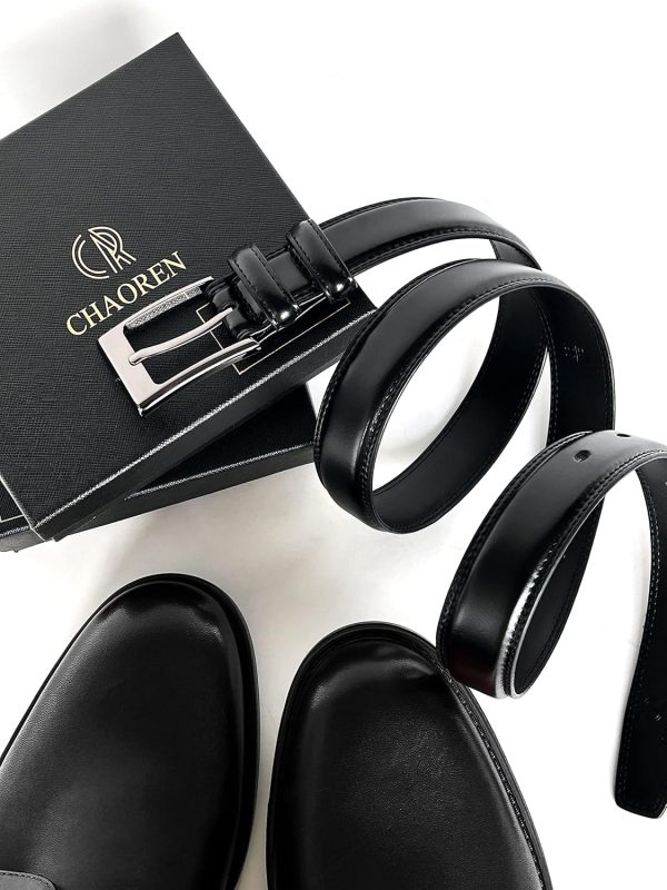 CHAOREN Ledergürtel Herren, Gürtel Herren Leder 30mm für Business und formelle Anlässe, Anzuggürtel Herren perfekter Begleiter zu Männer Businessschuhe 6