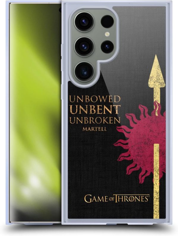 Head Case Designs Offizielle HBO Game of Thrones Martell House Mottos Softgelhülle Kompatibel Mit Samsung Galaxy S24 Ultra 5G Und Kompatibel Mit Magsafe Zubehör 1
