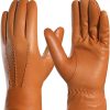 Harssidanzar Herren Lederhandschuhe Handschuhe Herren Leder Komfort Kaschmir Gefüttert GMEU006 23