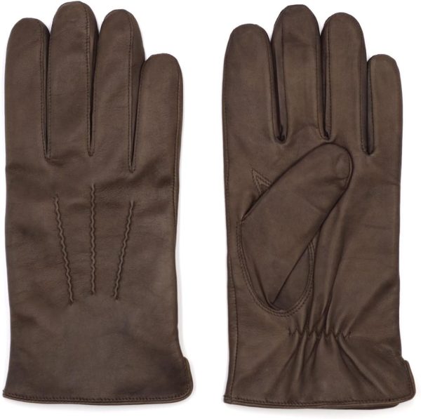 Harssidanzar Herren Lederhandschuhe Handschuhe Herren Leder Komfort Kaschmir Gefüttert GMEU006 2