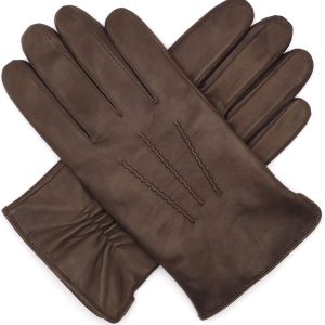 Harssidanzar Herren Lederhandschuhe Handschuhe Herren Leder Komfort Kaschmir Gefüttert GMEU006 11
