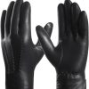 Harssidanzar Herren Lederhandschuhe Handschuhe Herren Leder Komfort Kaschmir Gefüttert GMEU006 25