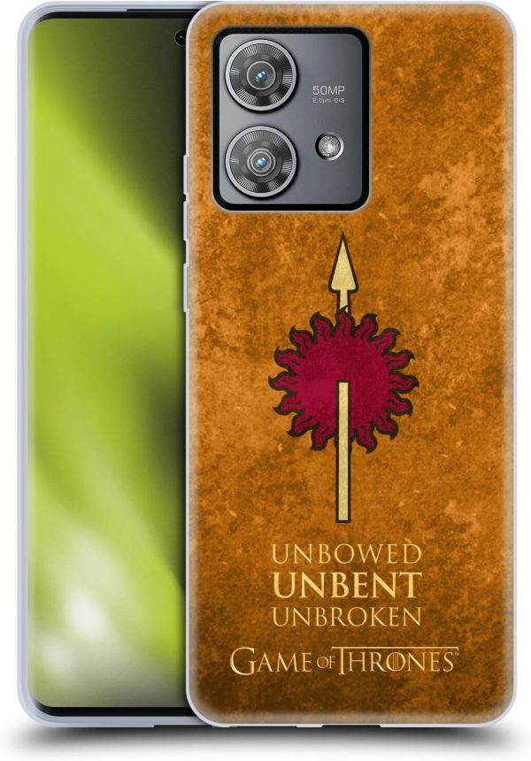 Head Case Designs Offizielle HBO Game of Thrones Martell Dark Distressed Look Sigils Soft Gel Handyhülle Hülle kompatibel mit Motorola Edge 40 Neo 5G 1