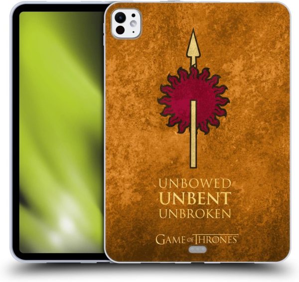 Head Case Designs Offizielle HBO Game of Thrones Martell Dark Distressed Look Sigils Soft Gel Handyhülle Hülle kompatibel mit Apple iPad Pro 11 M4 2024 1