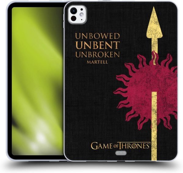 Head Case Designs Offizielle HBO Game of Thrones Martell House Mottos Soft Gel Handyhülle Hülle kompatibel mit Apple iPad Pro 11 M4 2024 1
