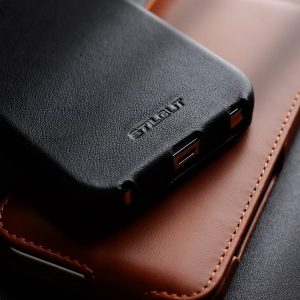 STILGUT UltraSlim passend für iPhone 16 Hülle - iPhone 16 Flip Case kompatibel mit MagSafe aus Leder, Klapphülle, Handyhülle, Lederhülle - Cognac 9